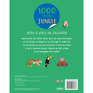 Load image into Gallery viewer, Boek stickerboek 1000 stickers jungle
