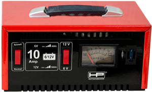 Hp batterieladegerät charger 6 12v 10a 15-120ah, metal