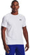 Under armour ua hg armour fitted ss-wht heren sportshirt - wit - zwart