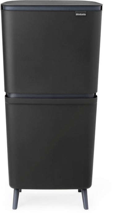 Brabantia sortup hi prullenbak 20 + 25 liter - afvalscheiding - dark grey