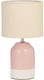 Pauleen led tafellamp sandy glow - e14 - max. 20w - woonkamer, slaapkamer eetkamer - crème rose