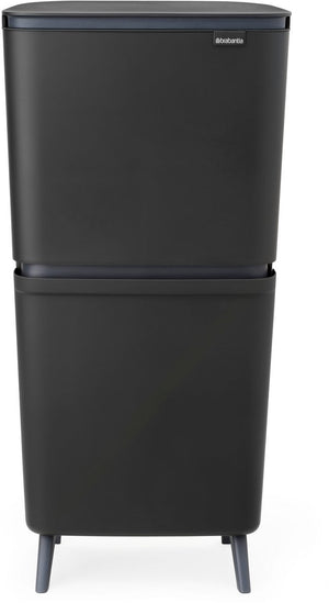 Brabantia sortup hi prullenbak 25 + 10 + 10 liter - afvalscheiding - dark grey