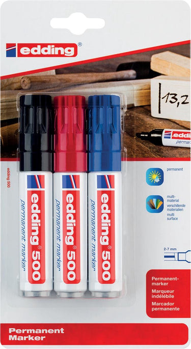 Edding viltstift 500 3 schuin 2-7mm ass