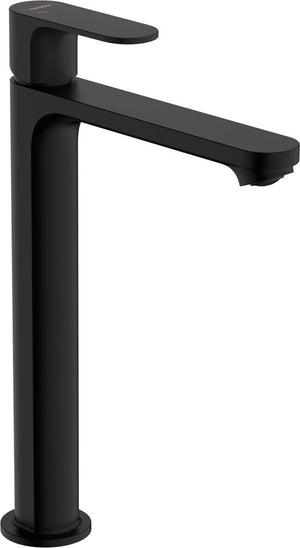 Hansgrohe rebris s - wastafelmengkraan - ééngreeps bediening - coolstart energiebesparend - ecosmart+ waterbesparend - met trekwaste - 240mm maat - mat zwart