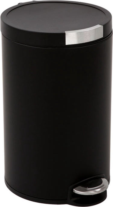 Eko - artistic pedaalemmer 20 liter - stainless steel plastic - mat zwart - prullenbak