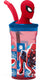 Stor marvel's spider-man drinkbeker met rietje – 360 ml – herbruikbaar – met 3d-figuur – bpa-vrij – tumbler voor kinderen vanaf 4 jaar – transparant rood