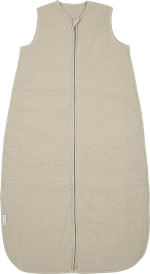 Meyco baby uni baby slaapzak gevoerd - pre-washed hydrofiel - sand - 70cm - 2.0 tog