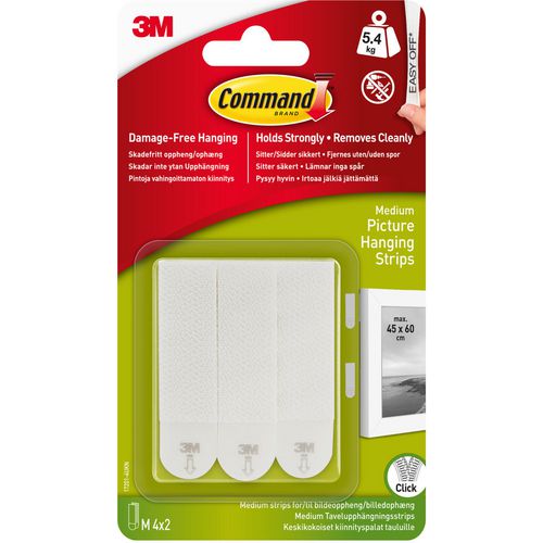 Foto ophangstrips command medium zelfklevend 4 stuks