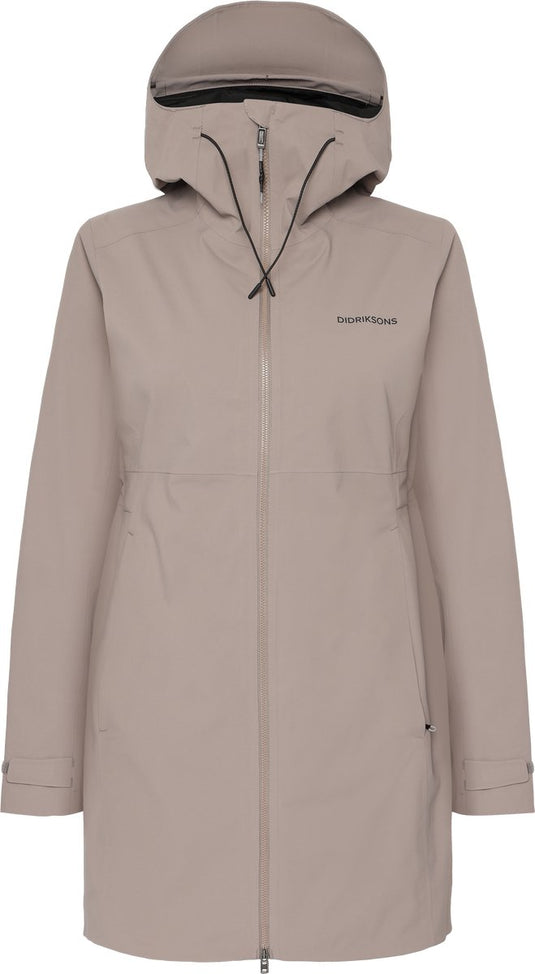 Didriksons bea wns parka 6 dames outdoorjas - ash brown