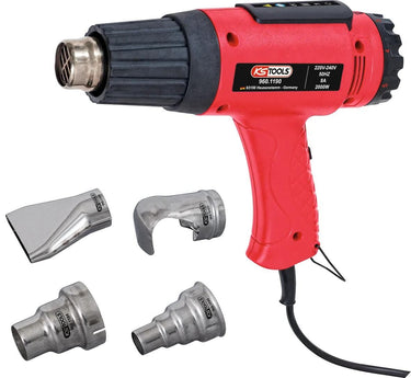 Ks tools heteluchtpistool set hot air blower set ks-tool,incl.4 attachment