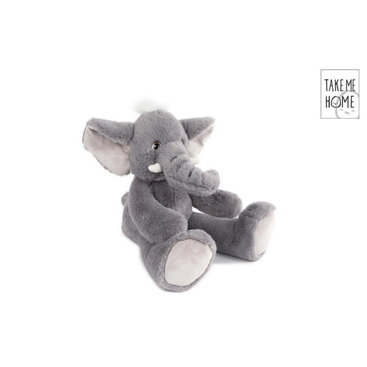 Take me home olifant pluche s grijs 22x36cm