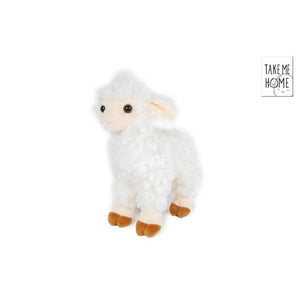 Take me home schaap wit pluche staand l 25cm