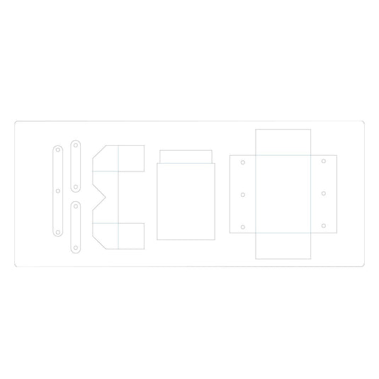 Sizzix • scoreboards xl die cantilever sewing box