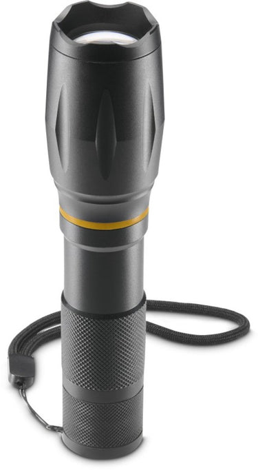 Hama zaklamp - w200 - 200lm - incl. 3x aaa batterijen - alumimium - 3 standen + zoom - zwart