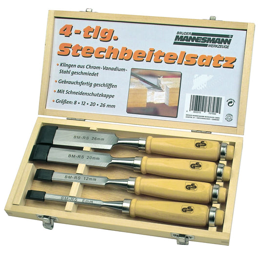 Brüder mannesmann beitelset 4 dlg 8-12-20-26 mm (hobby) - 66104