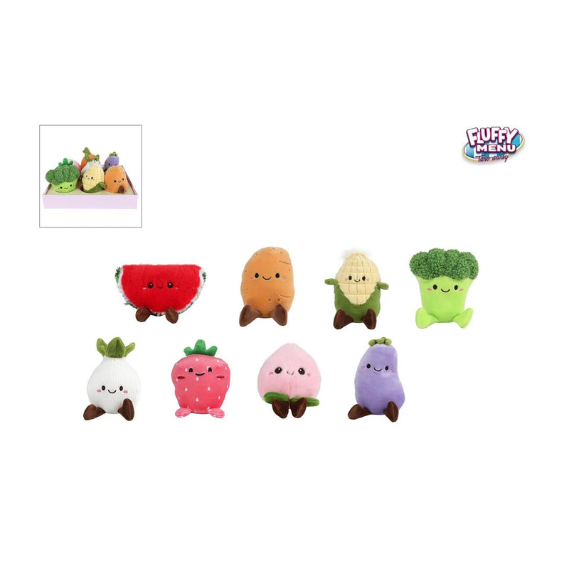 Afbeelding laden in galerijviewer, Fluffy menu groente of fruit pluche 9ass 12-14cm
