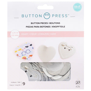 We r makers • button press navulling hart ø58mm 9pcs