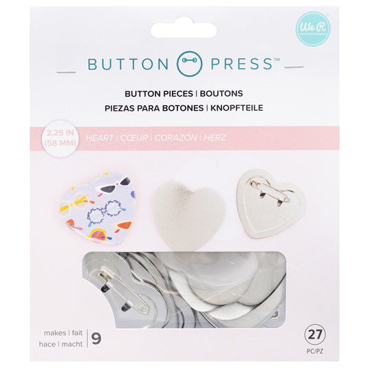 We r makers • button press navulling hart ø58mm 9pcs