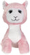 Lumo stars knuffel lama olivia 24cm pluche speelgoed roze wit.