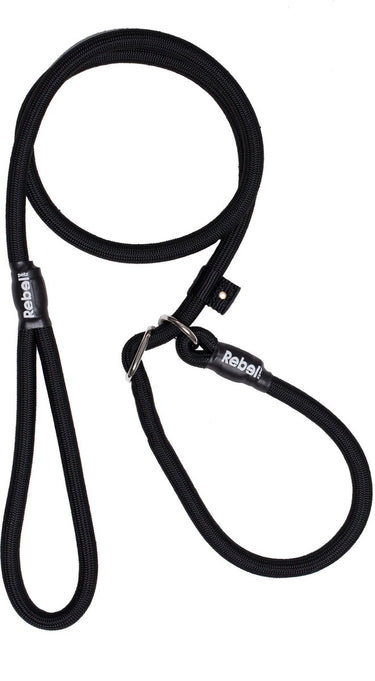 Rebel petz hondenriem - trainingslijn - zwart - l - 12mm x 140cm