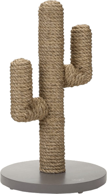 Designed by lotte cactus krabpaal voor katten - krabpaal hout - 3 paaltjes - taupe - 35x35x60 cm