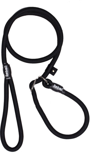 Rebel petz hondenriem - trainingslijn - zwart - l - 12mm x 140cm