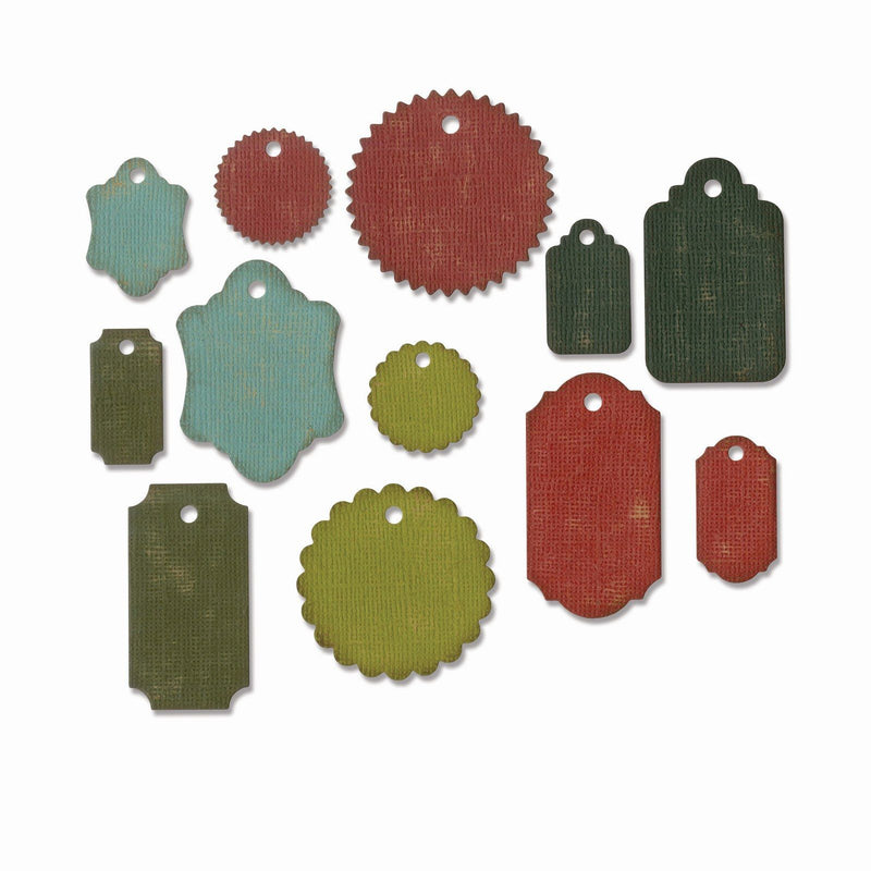 Load image into Gallery viewer, Sizzix • tim holtz thinlits die set gift tags 12pcs
