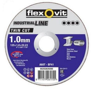 Flexovit dss industrial 125x1.0x22.23 a60t t41 st rvs | 25 stuks