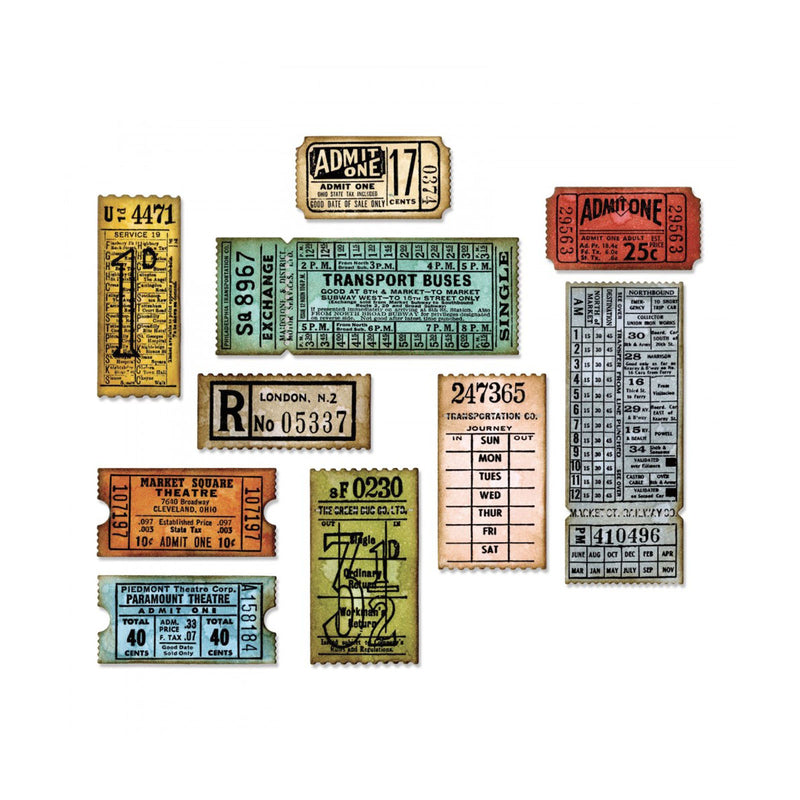 Load image into Gallery viewer, Sizzix • tim holtz thinlits die set alterations ticket booth 6pcs
