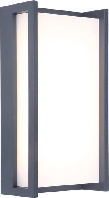 Lutec qubo - led wandlamp voor buiten - premium aluminium - 1100lm krachtig licht - 3000k warm licht - ip54 extra weerbestendig - donkergrijs - 110 x 71 x 220 mm