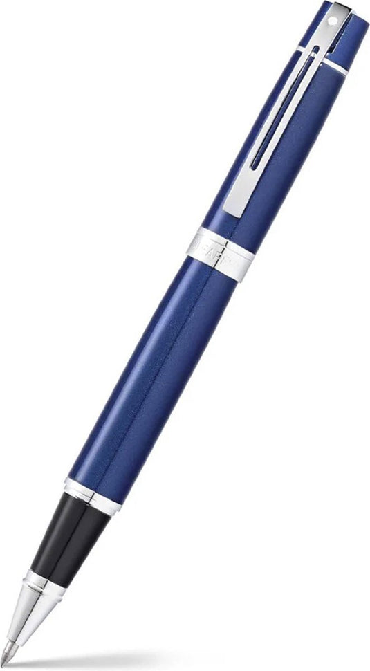 Sheaffer rollerball - 300 e9341 - glossy blue chrome plated - sf-e1934151