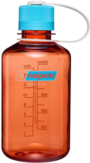 Nalgene - narrow-mouth bottle - drinkfles - waterfles - 500ml - flame w blue atoll sustain nieuw!