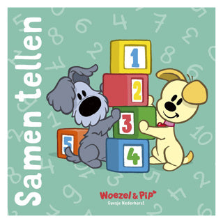 Boek woezel en pip samen tellen kartonboek | 2 stuks