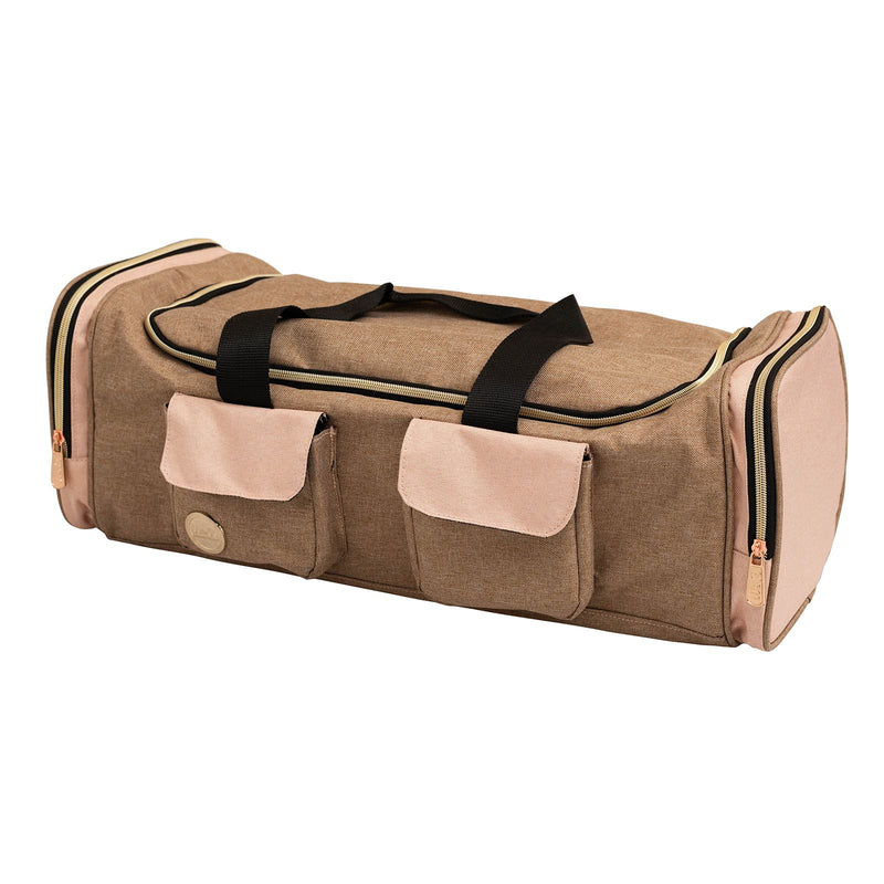 Load image into Gallery viewer, We r makers • crafter's machine tote taupe and pink
