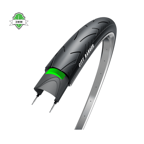 3m obor city ranger, zwart met reflectie, 28x1 5 8x 13 8, etrto 37-622 m anti-leklaag