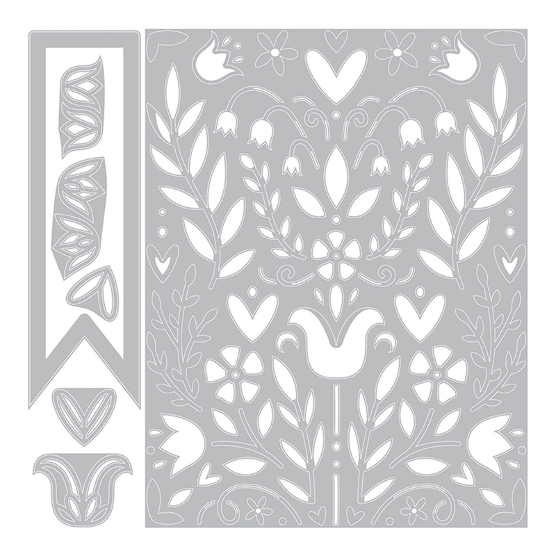 Load image into Gallery viewer, Sizzix • thinlits snijmal folk kunst sjablloon
