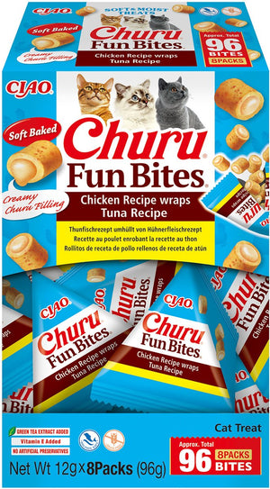 Inaba ciao churu fun bites sappige brokjes kattensnack tonijn variëteiten 8x12g