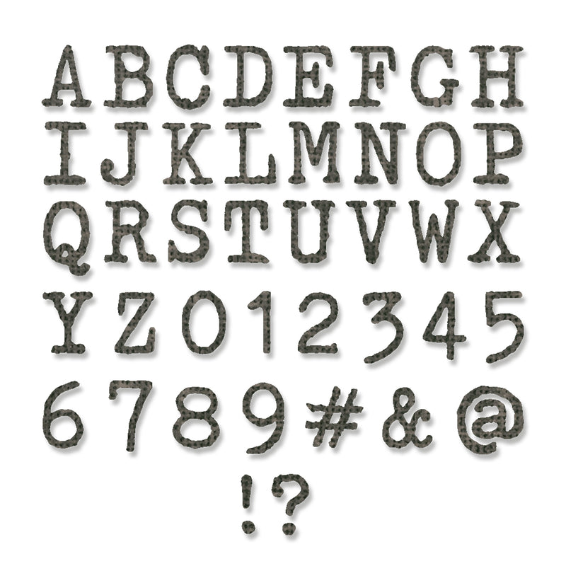 Load image into Gallery viewer, Sizzix • tim holtz thinlits die set alphanumeric tiny type upper
