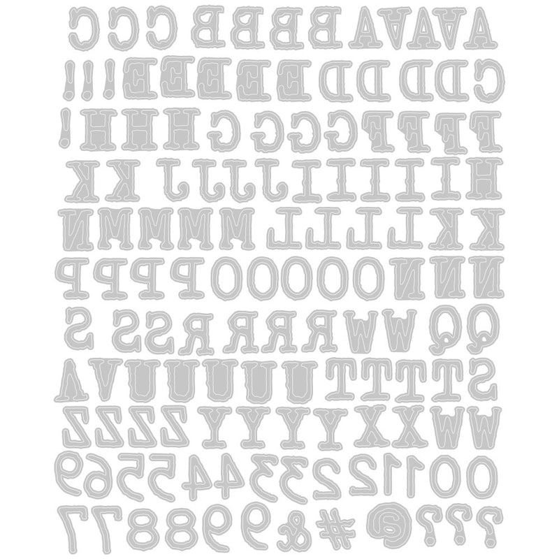 Load image into Gallery viewer, Sizzix • tim holtz thinlits die set alphanumeric tiny type upper
