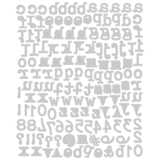 Sizzix • tim holtz thinlits die set alphanumeric tiny type lower