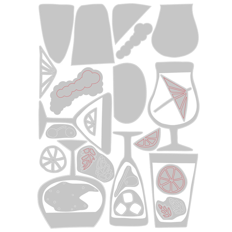 Load image into Gallery viewer, Sizzix • tim holtz thinlits die set happy hour
