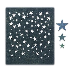 Sizzix • tim holtz thinlits die set falling stars 4pcs