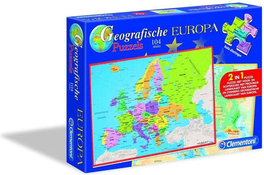 Clementoni puzzel - geografische kaart europa -104 stukjes