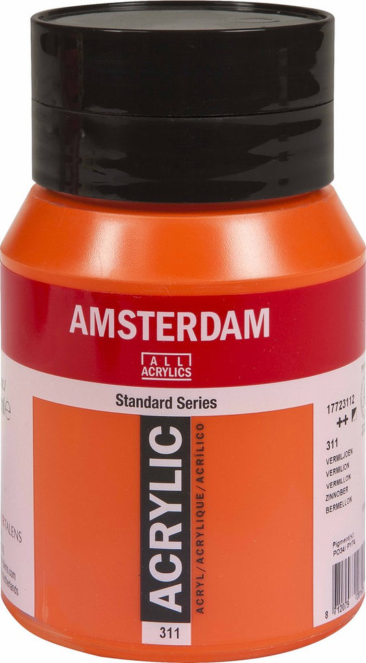 Amsterdam standard series acrylverf pot 500 ml vermiljoen 311
