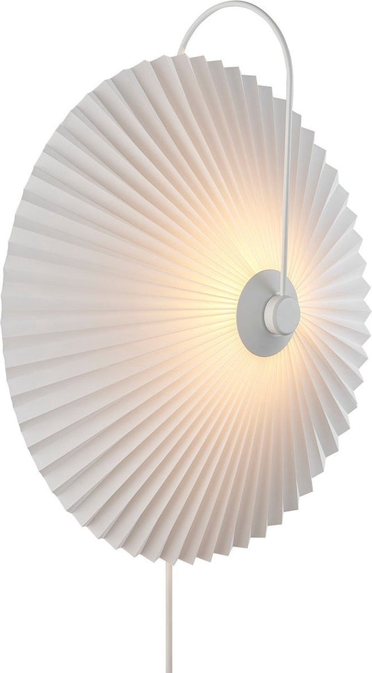 Nordlux nadia-wandlamp-geplisseerde kap-e27-wit