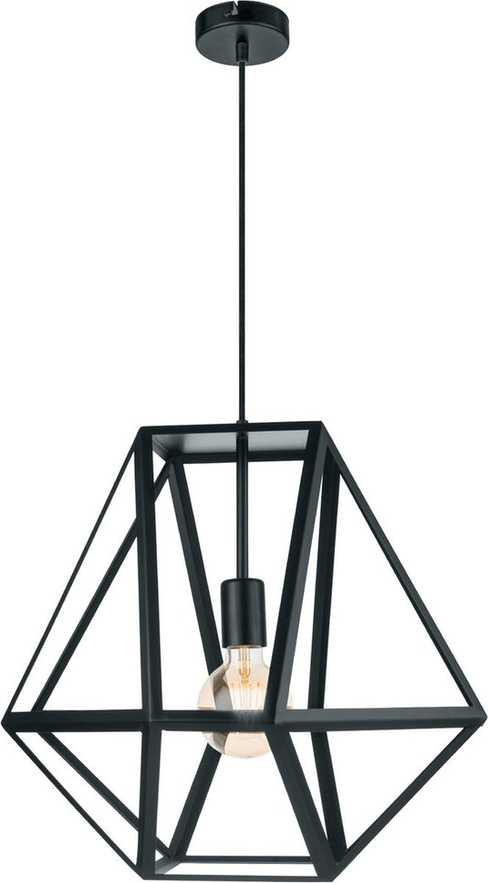 Eglo vintage embleton hanglamp - 1 lichts - ø460mm. - zwart