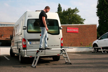 Busching veiligheidsloopplatform alu working platform alu l hinged anti-slip