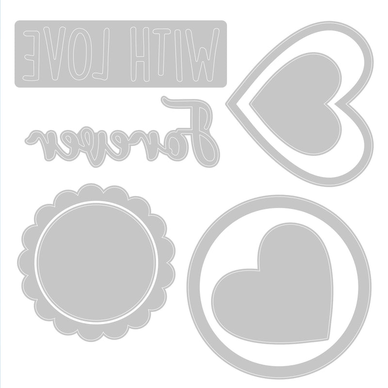 Load image into Gallery viewer, Sizzix • framelits die stamps set love hearts
