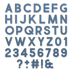 Sizzix • tim holtz thinlits die set alphanumeric bold 80pcs