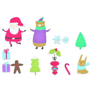 Sizzix • thinlits die set doodle christmas